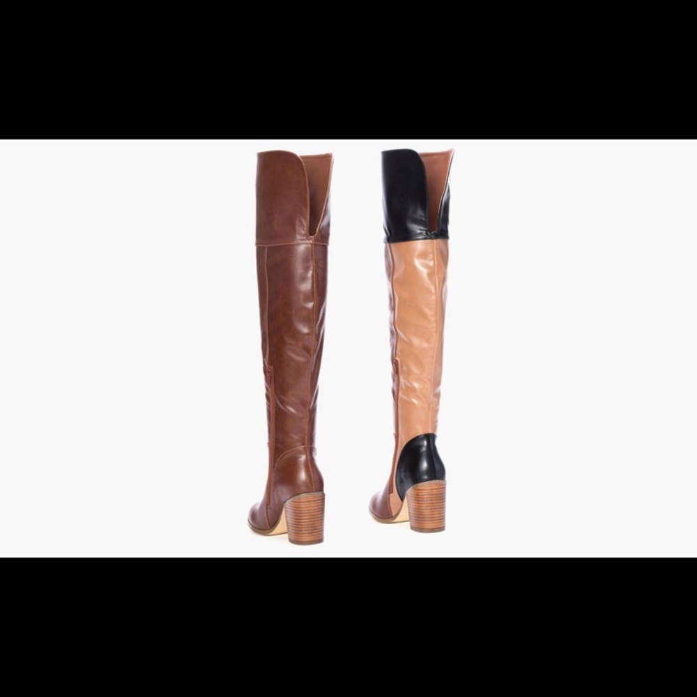 NWT Sociology Tall Patchwork Boot, Dark Rum - Picture 3 of 3